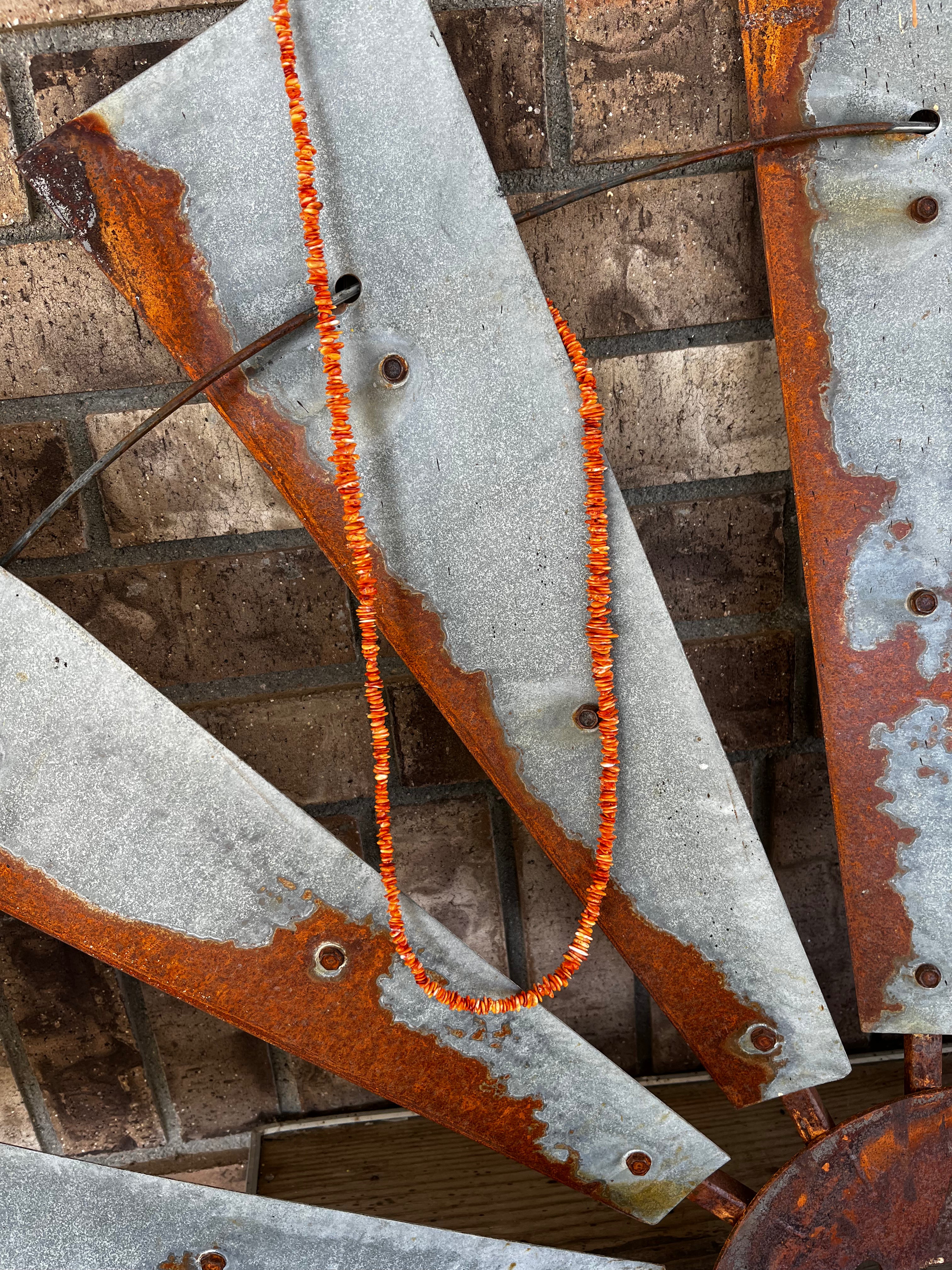 Orange Spiny Necklace