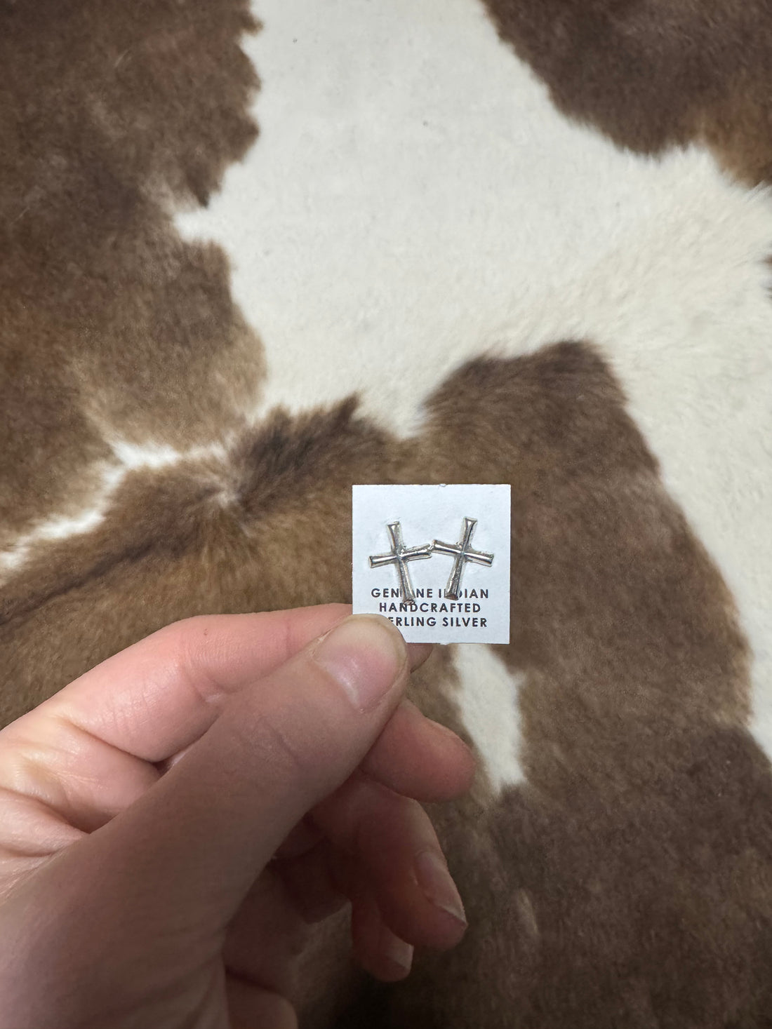 Cross Silver Earrings