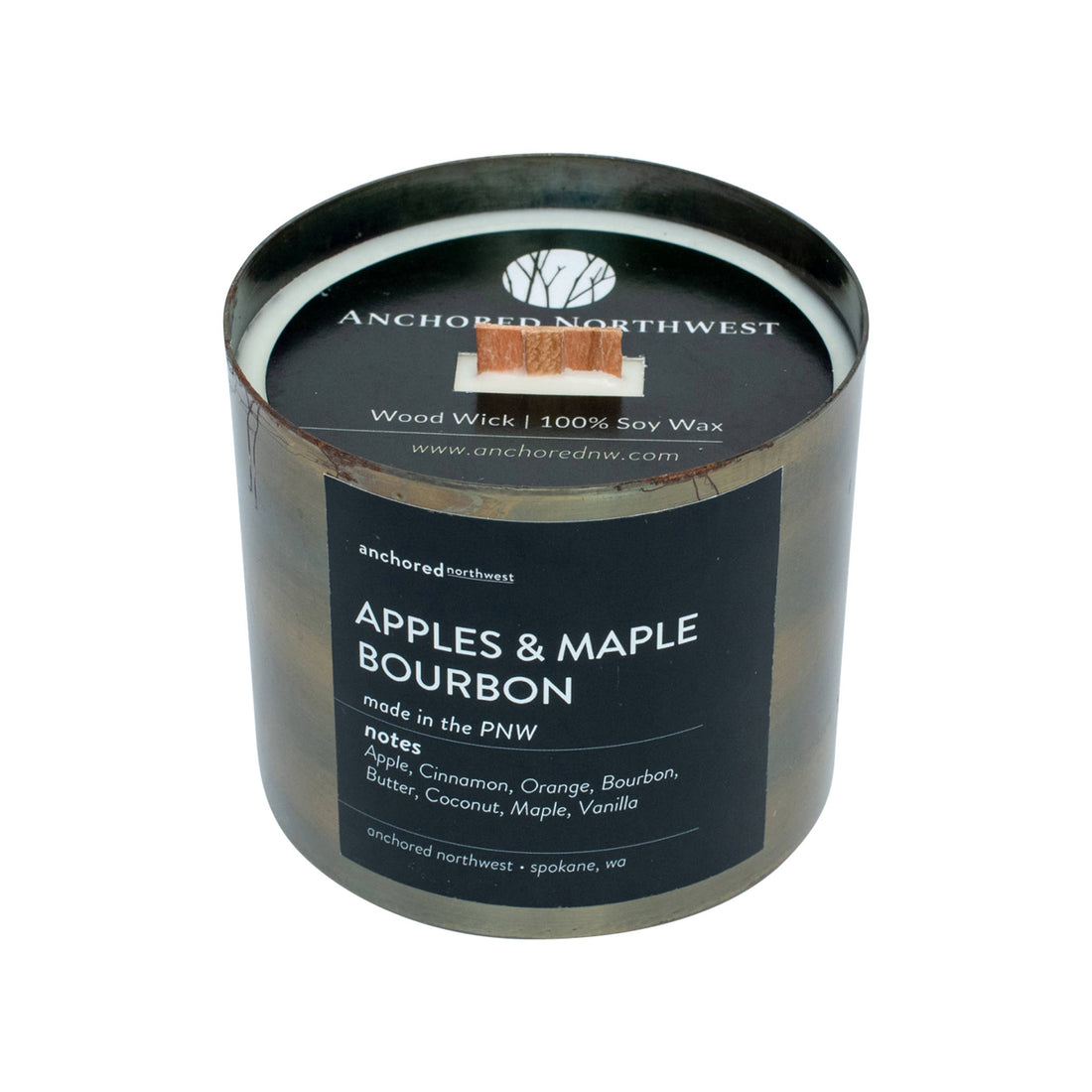 Apples & Maple Bourbon Antique Brass Candle