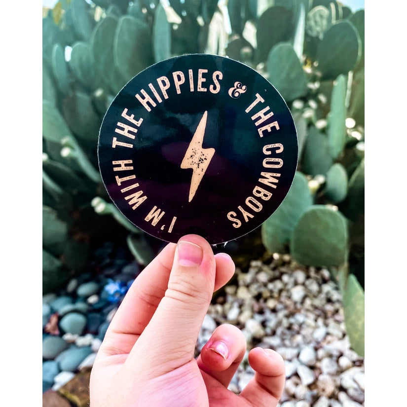 Hippies & Cowboys Sticker