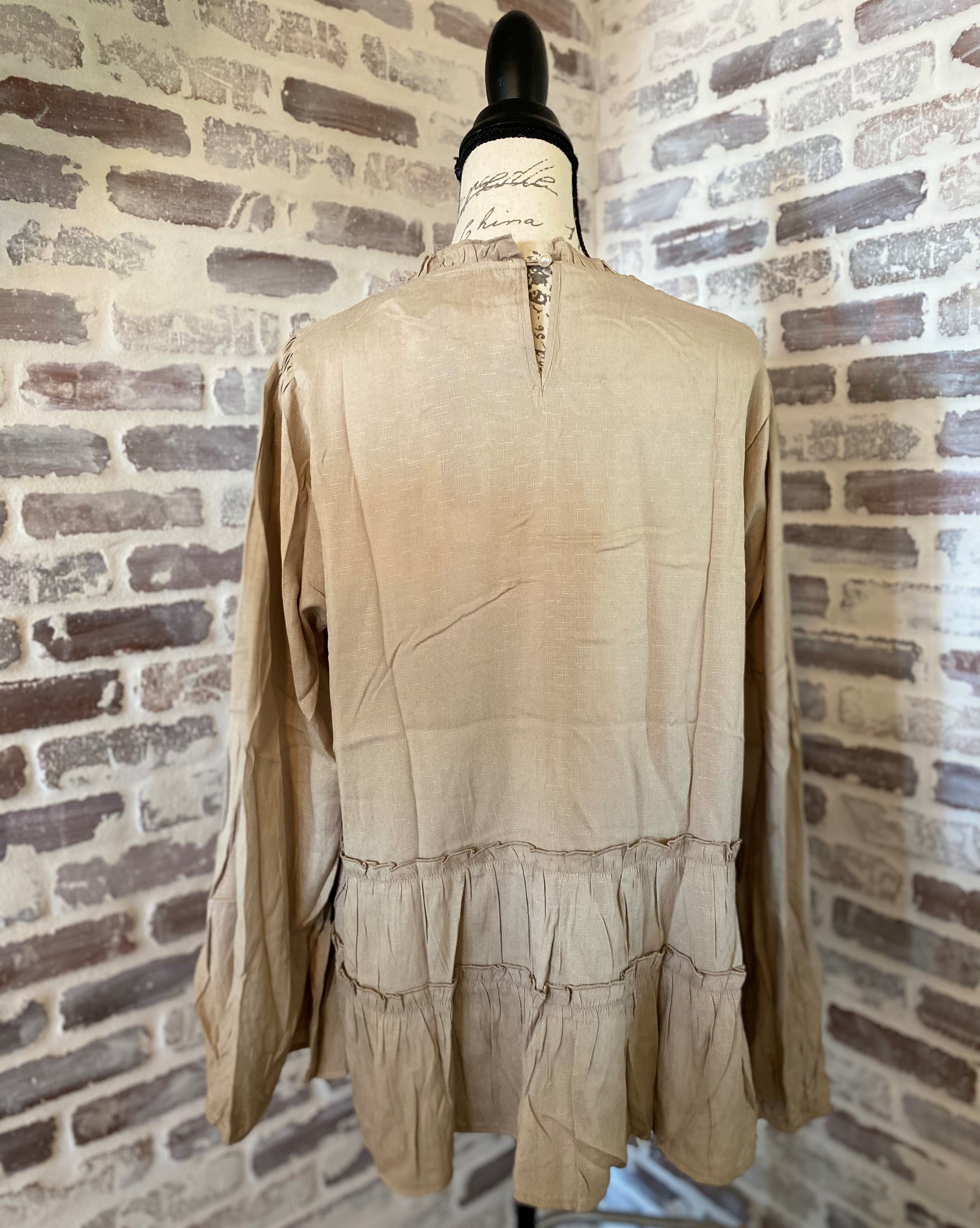 Natural Long Sleeve Top