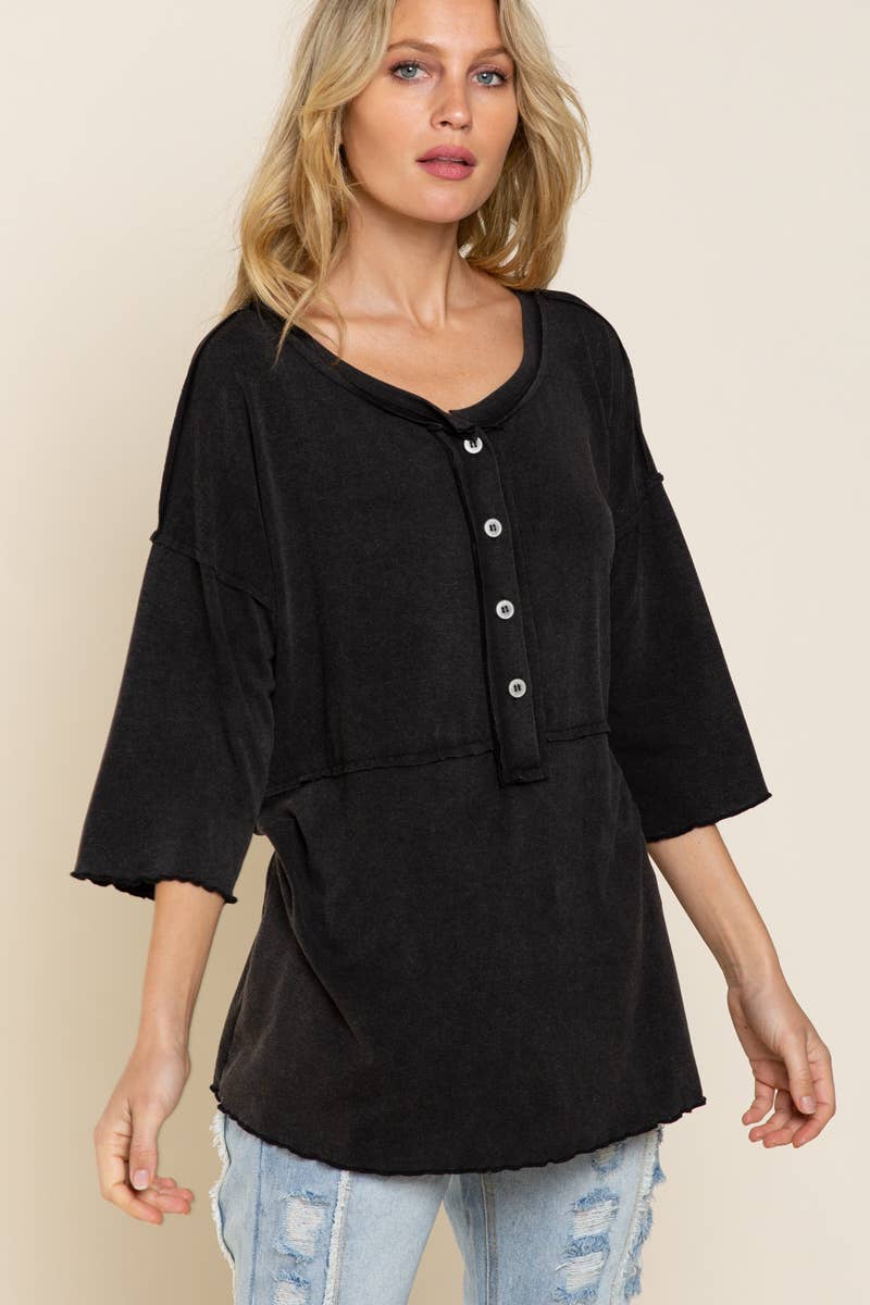 Black Flowy Shirt