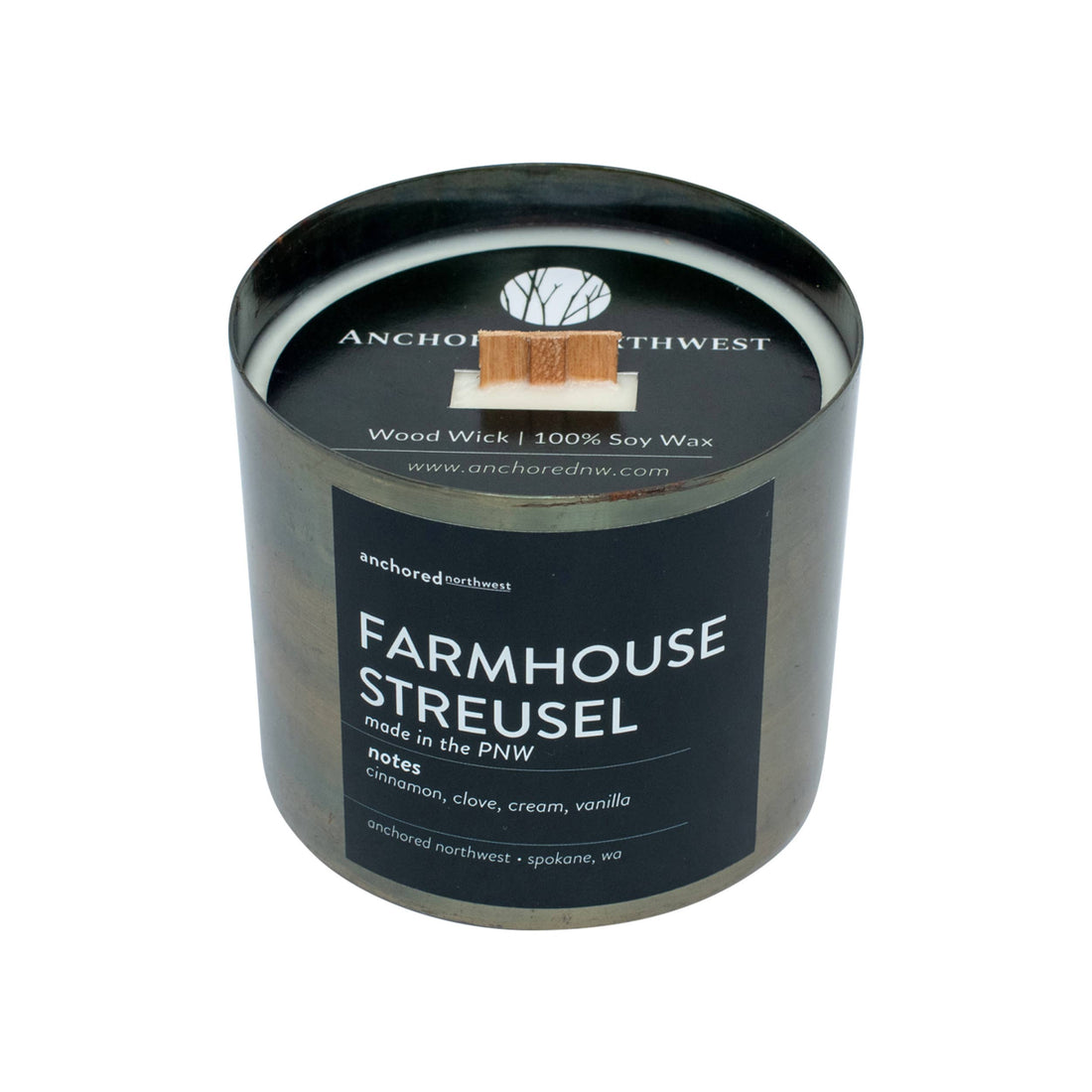 Farmhouse Streusel Antique Brass Candle