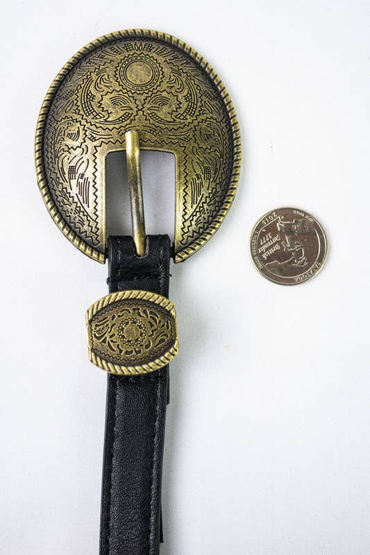 Oval Embossed Vintage Belt