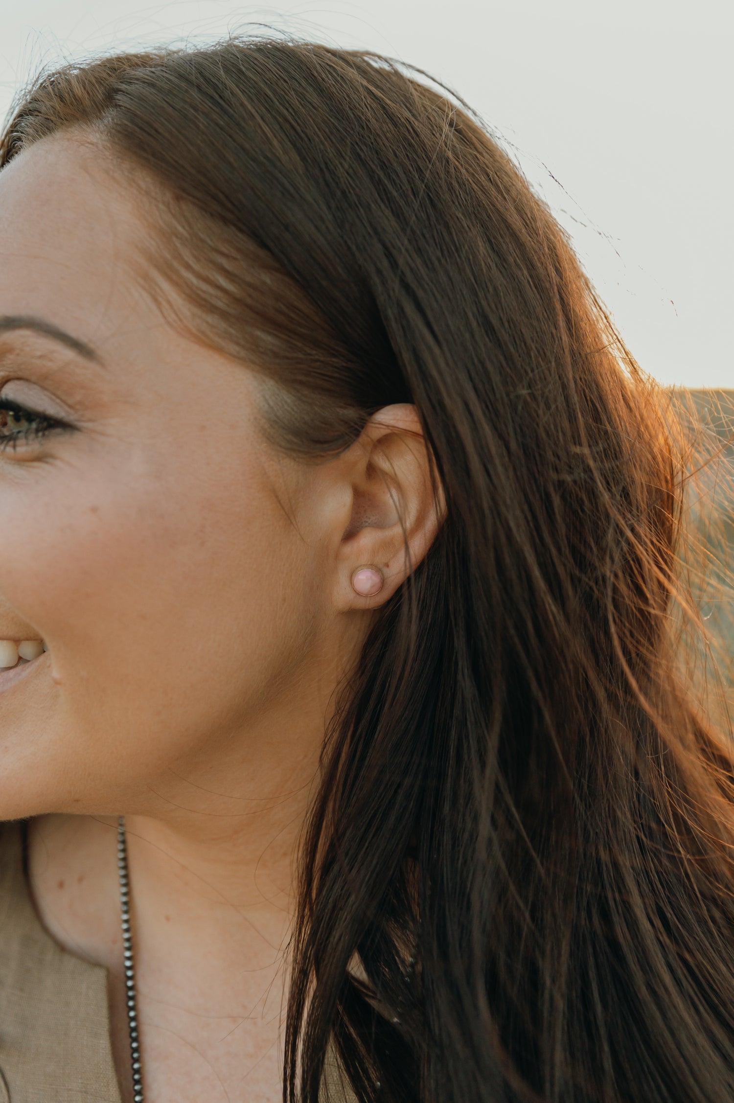 Pink Stud Earrings