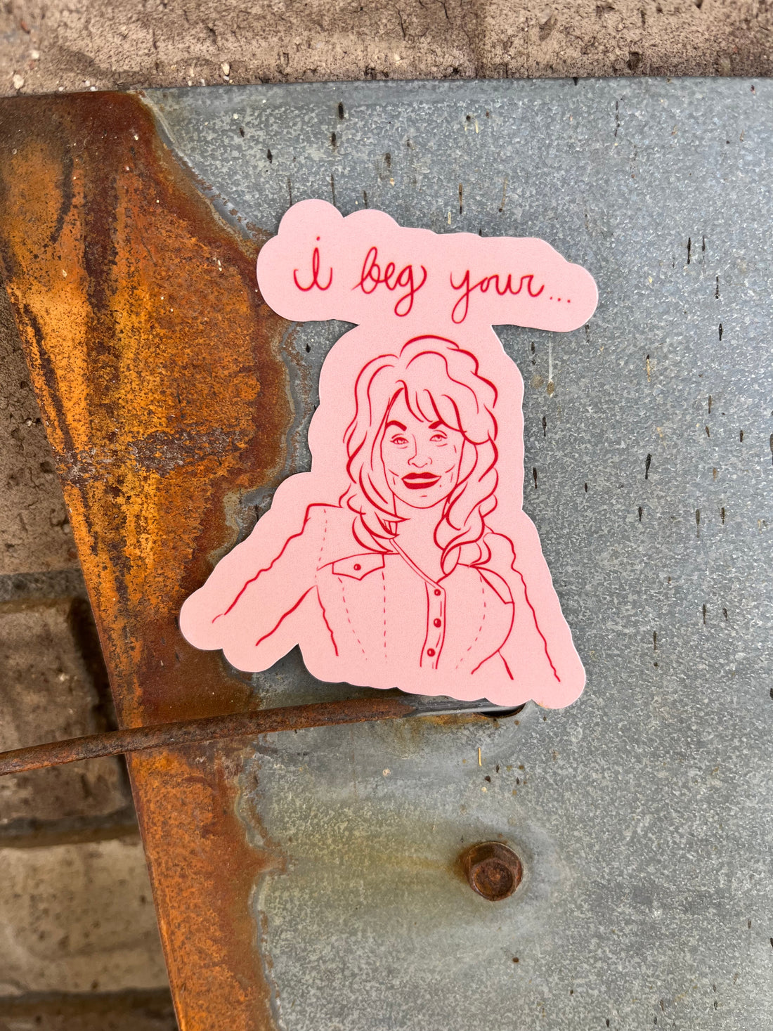 I Beg Your Parton Sticker