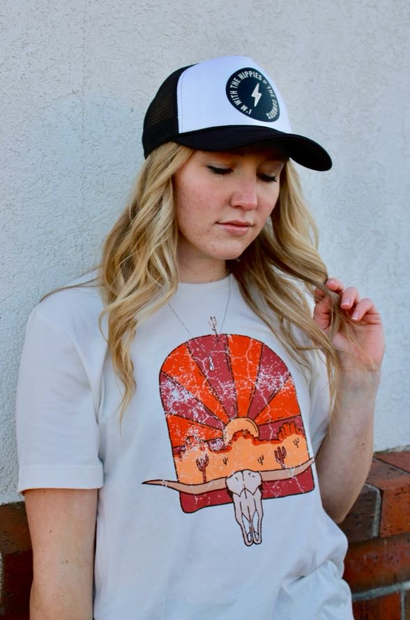 Hippies and Cowboys Trucker Hat