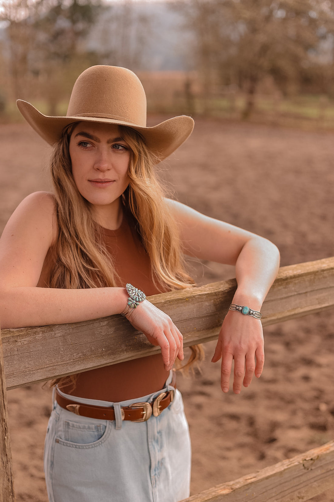 Double Buckle Faux Leather Belt