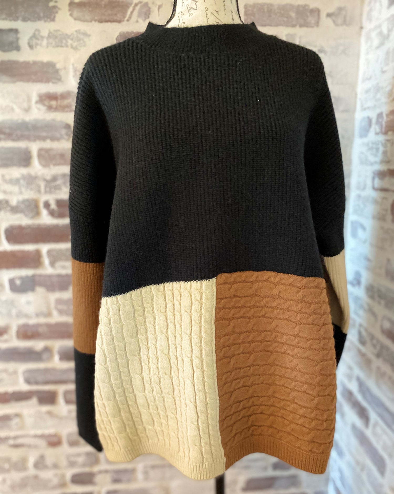 Black Mocha Block Sweater