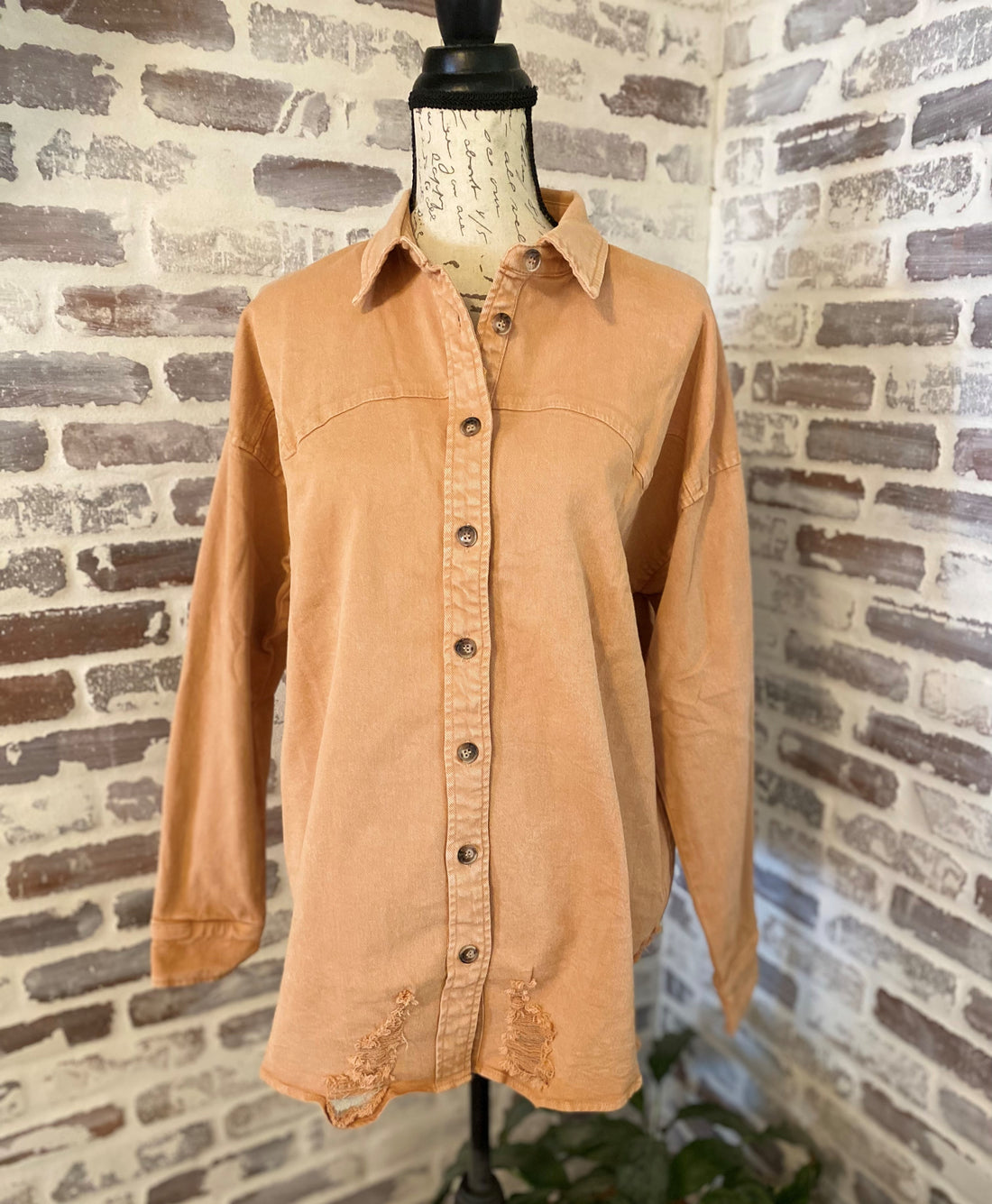 Camel Button Up