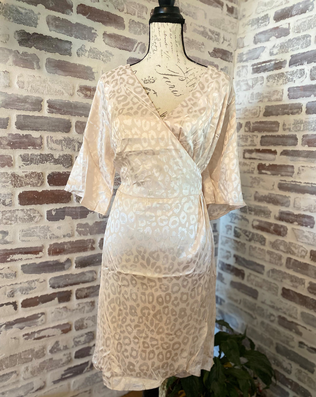 Champagne Leopard Print Dress