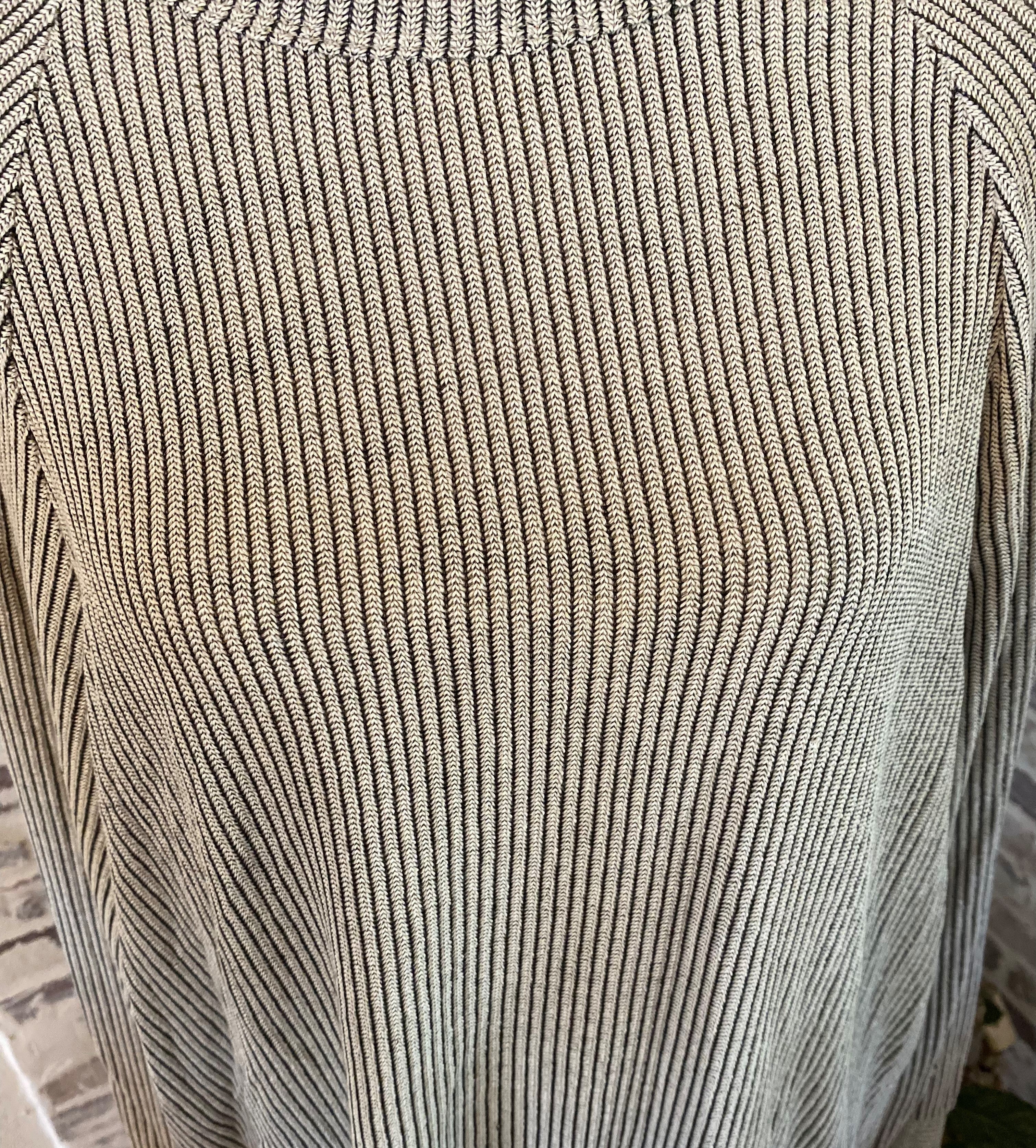 Oatmeal Striped Sweater