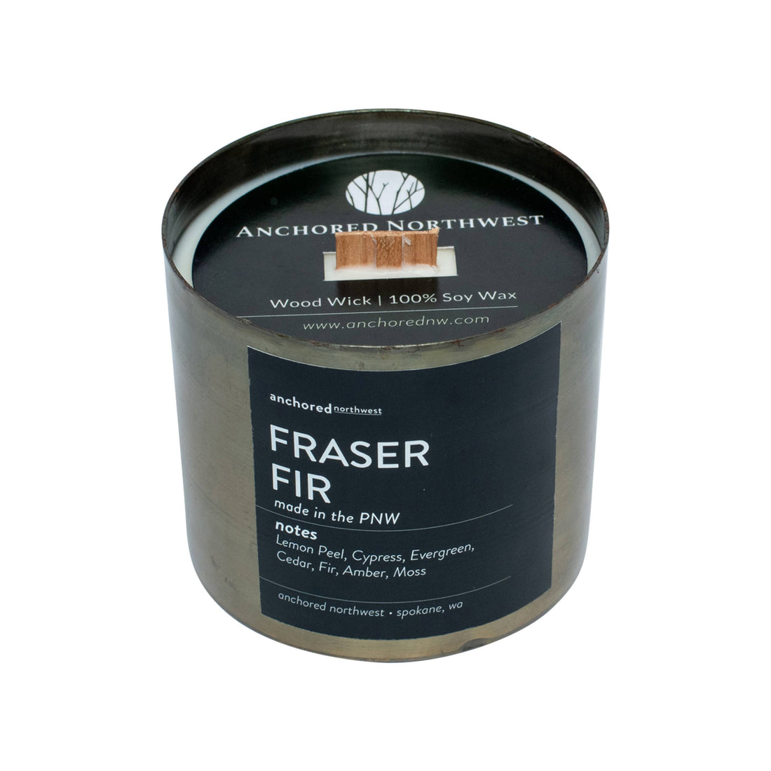 Fraser Fir Antique Brass Candle