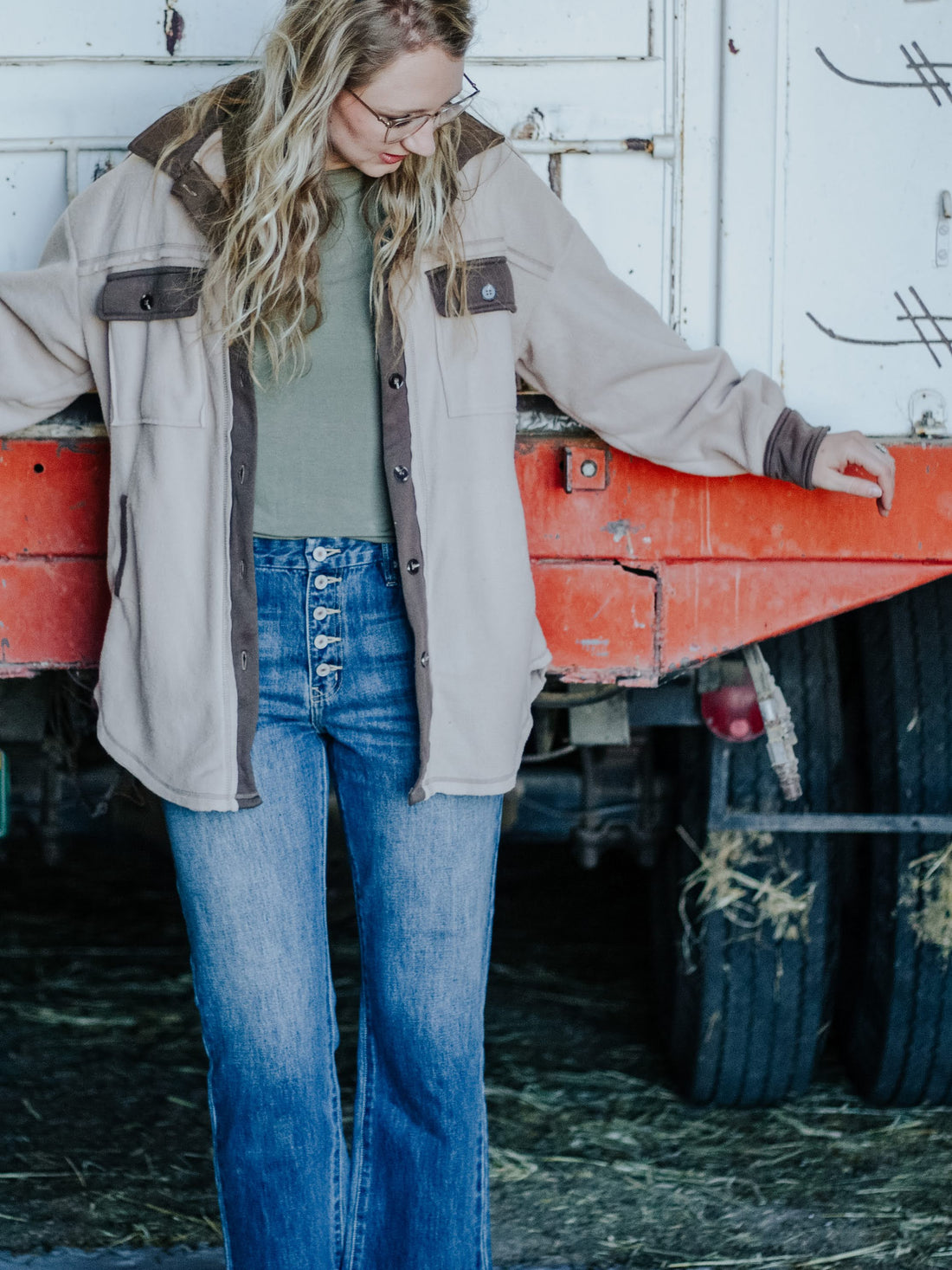 Mist Brown Oversized Shacket